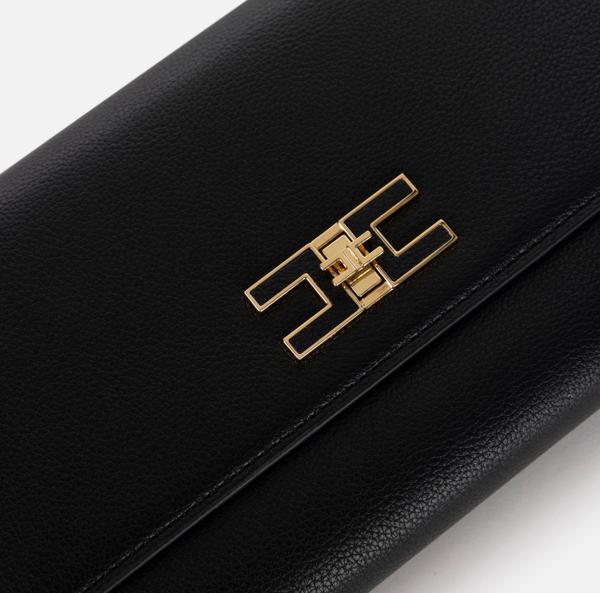 Elisabetta Franchi Pochette Avec Bandoulière Et Plaque Logo