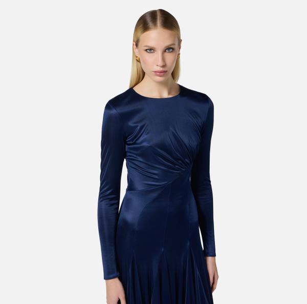 Elisabetta Franchi Robe Asymétrique En Jersey Brillant