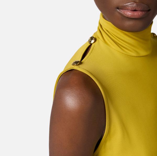 Elisabetta Franchi Robe Asymétrique En Jersey Crêpe Fluide