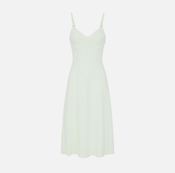 elisabetta franchi Robe en crêpe léger avec lacets croisés