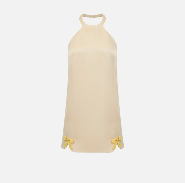 elisabetta franchi Robe en duchesse avec nœuds en satin