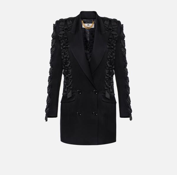 elisabetta franchi Robe en envers de satin avec nœuds