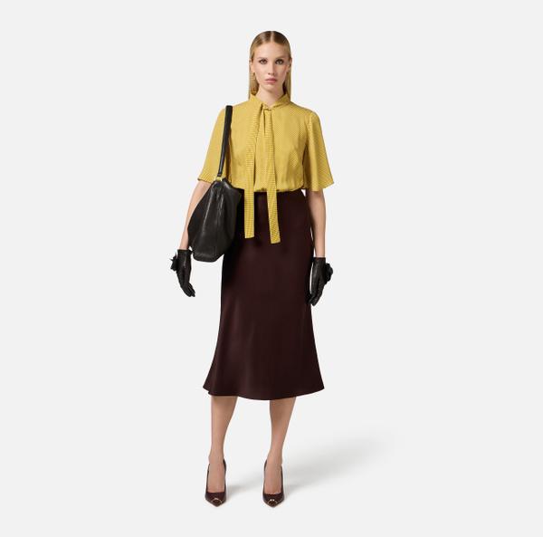 Elisabetta Franchi Robe En Georgette Avec Imprimé Pois