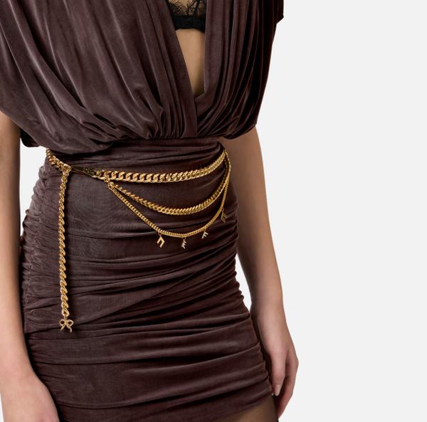 Elisabetta Franchi Robe En Jersey Cupro Avec Bralette