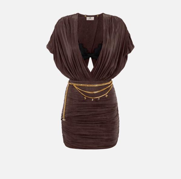 elisabetta franchi Robe en jersey cupro avec bralette