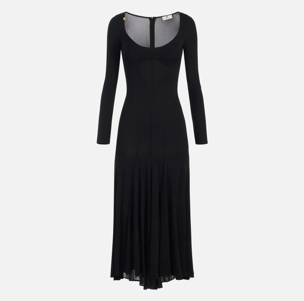 elisabetta franchi Robe en jersey léger avec coupes asymétriques