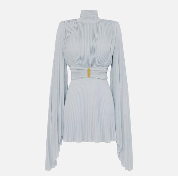 elisabetta franchi Robe en jersey lurex avec manches asymétriques