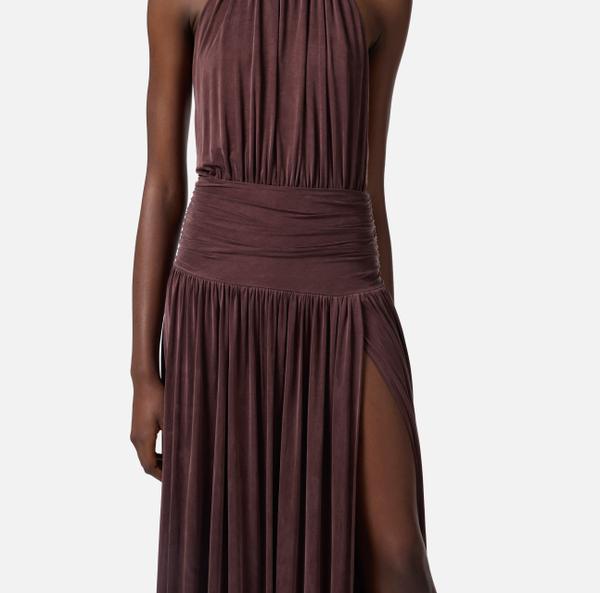 Elisabetta Franchi Robe En Jersey Pour Le Tapis Rouge Avec Décolleté Dans Le Dos