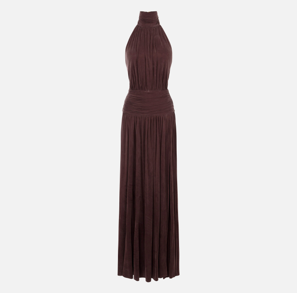 elisabetta franchi Robe en jersey pour le tapis rouge avec décolleté dans le dos