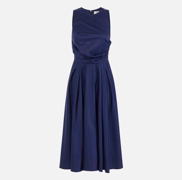 elisabetta franchi Robe en popeline de coton avec détail logo