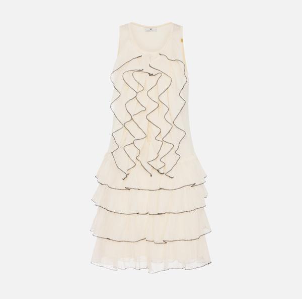 elisabetta franchi Robe en tricot avec ruches et volants