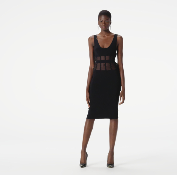 Elisabetta Franchi Robe En Viscose Avec Coupes De Corset