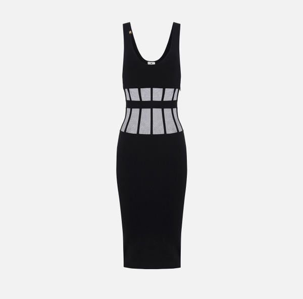 elisabetta franchi Robe en viscose avec coupes de corset