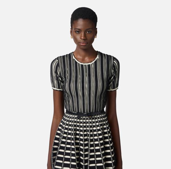 Elisabetta Franchi Robe En Viscose Avec Micro-ruches