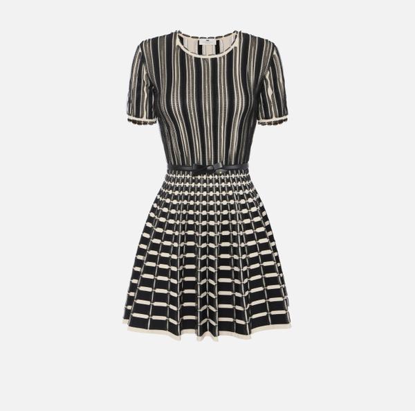 elisabetta franchi Robe en viscose avec micro-ruches