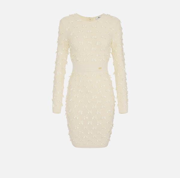 elisabetta franchi Robe en viscose stretch avec nœuds