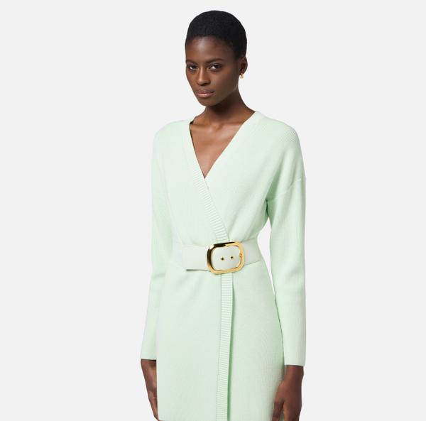 Elisabetta Franchi Robe-manteau En Viscose Avec Maxi Boucle