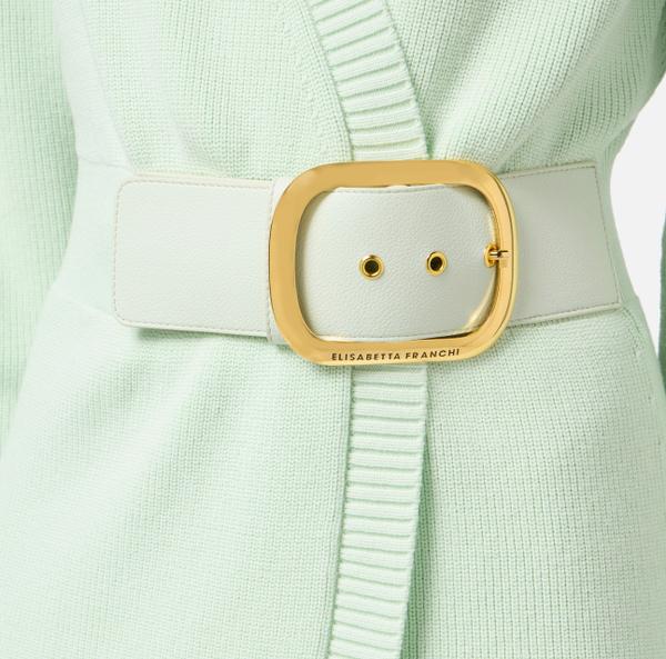 Elisabetta Franchi Robe-manteau En Viscose Avec Maxi Boucle