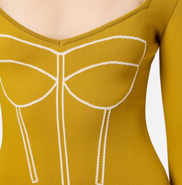 Elisabetta Franchi Robe Mi-mollet Avec Effet Corset