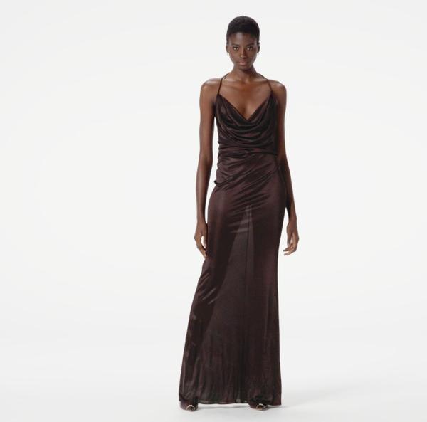 Elisabetta Franchi Robe Red Carpet En Jersey Avec Dos Nu