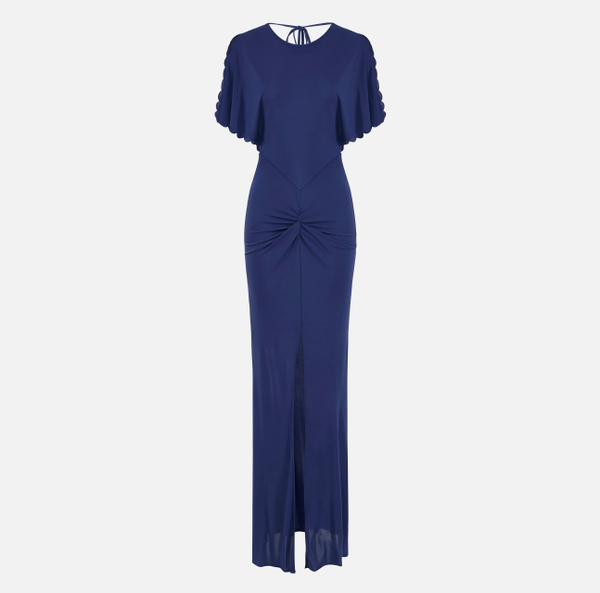 elisabetta franchi Robe Red Carpet en jersey avec feston brodé