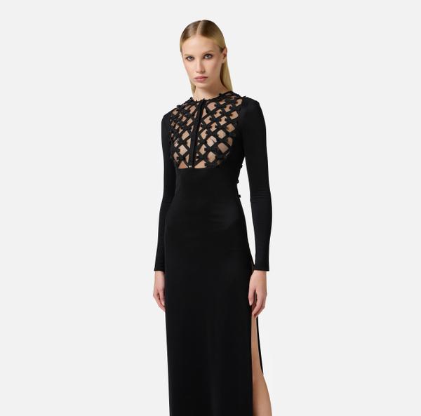 Elisabetta Franchi Robe Red Carpet En Jersey Avec Nœuds