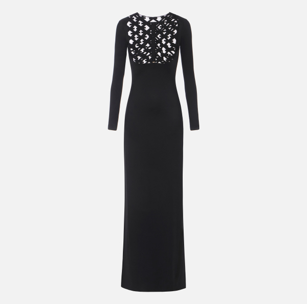 elisabetta franchi Robe Red Carpet en jersey avec nœuds