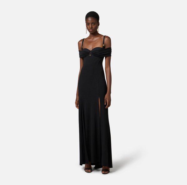 Elisabetta Franchi Robe Red Carpet En Jersey Crêpe Avec Corset