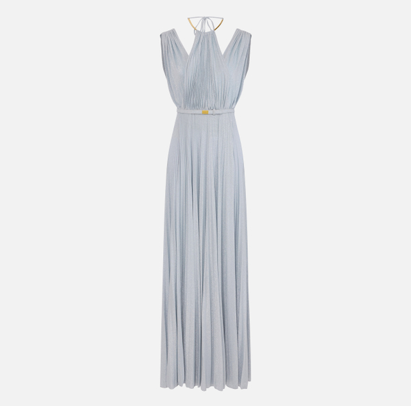 elisabetta franchi Robe Red Carpet en jersey lurex avec ceinture