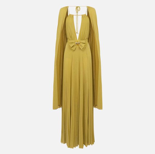 elisabetta franchi Robe Red Carpet en jersey lurex avec pèlerine