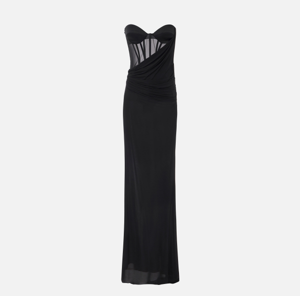 elisabetta franchi Robe Red Carpet en organdi et tulle