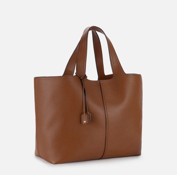 Elisabetta Franchi Sac Fourre-tout De Grande Taille En Matériau Synthétique Avec Breloques Logo