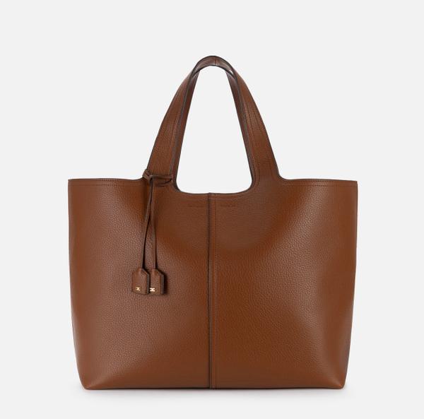 elisabetta franchi Sac fourre-tout de grande taille en matériau synthétique avec breloques logo