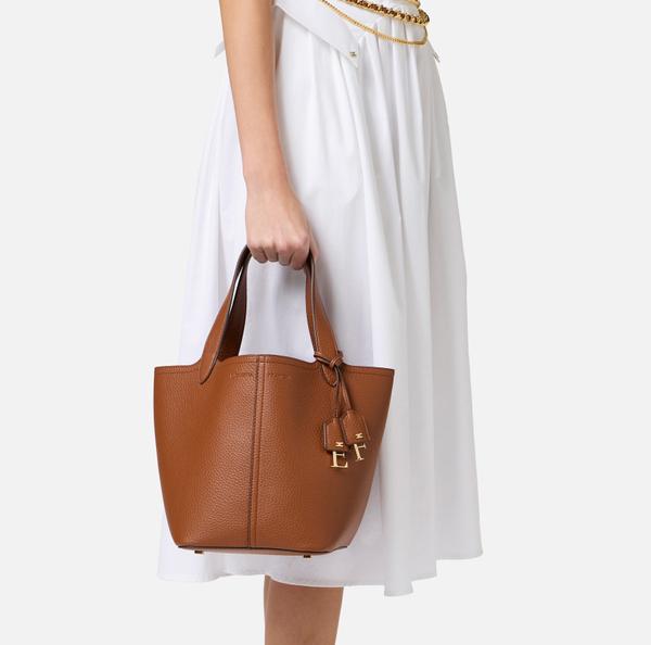 Elisabetta Franchi Sac Fourre-tout De Petite Taille En Matériau Synthétique Avec Breloques Logo