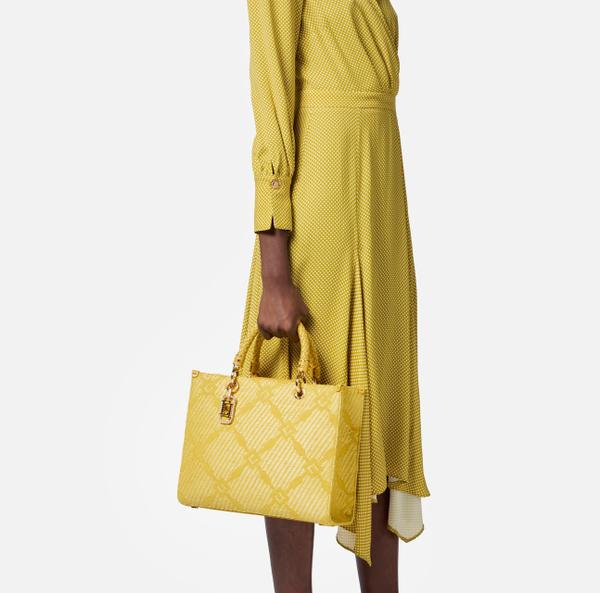 Elisabetta Franchi Sac Fourre-tout De Taille Moyenne En Jacquard Avec Breloques