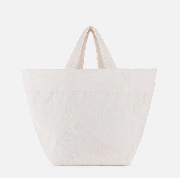 elisabetta franchi Sac fourre-tout en éponge jacquard avec logo