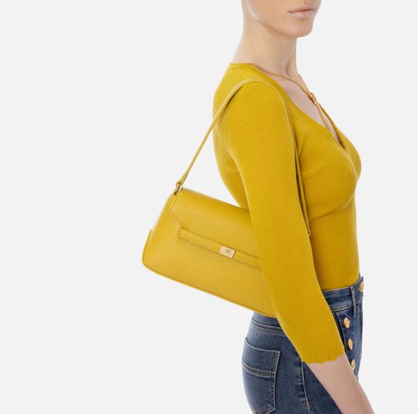 Elisabetta Franchi Sac Porté épaule Avec Plaque Logo