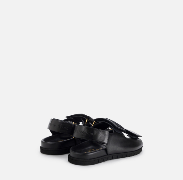 Elisabetta Franchi Sandales Basses En Cuir Avec Velcro