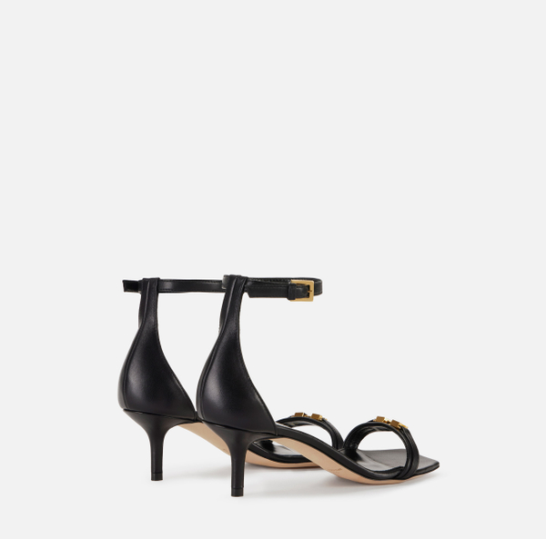 Elisabetta Franchi Sandales En Cuir Nappa Avec Mors émaillé