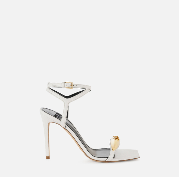 elisabetta franchi Sandales en cuir nappa avec plaque