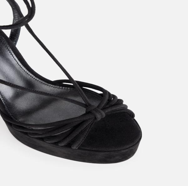 Elisabetta Franchi Sandales En Cuir Suédé Avec Lacets