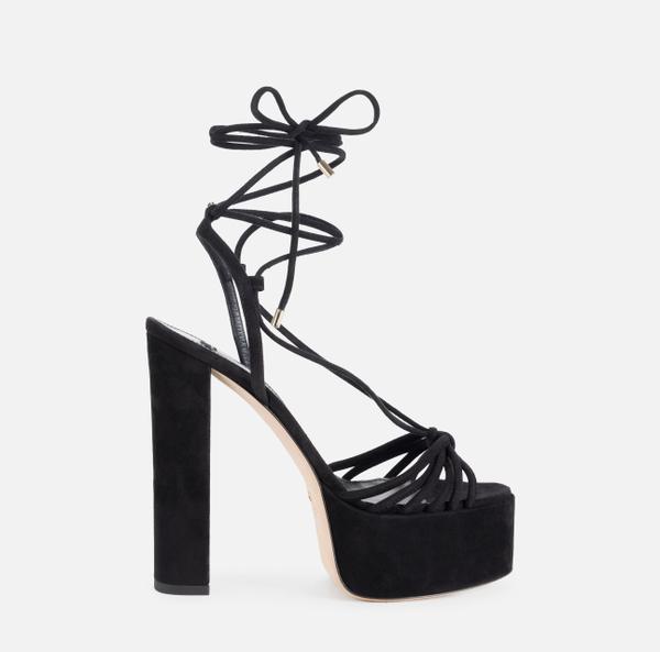 elisabetta franchi Sandales en cuir suédé avec lacets