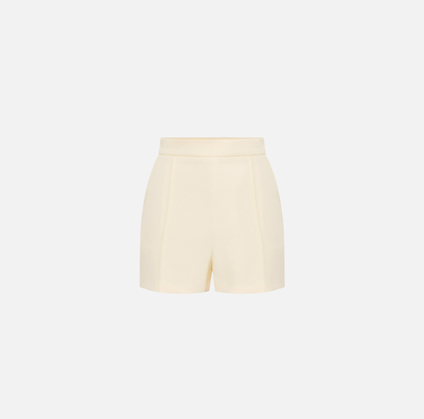 elisabetta franchi Short en crêpe avec piping contrasté