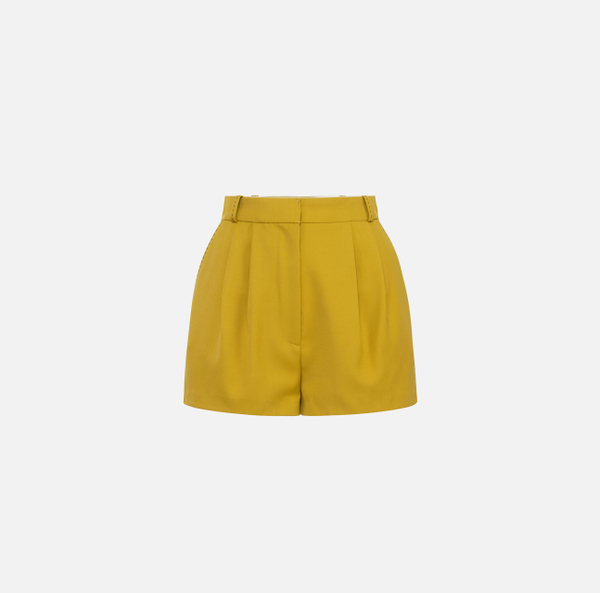 elisabetta franchi Short en laine légère avec surpiqûres contrastées