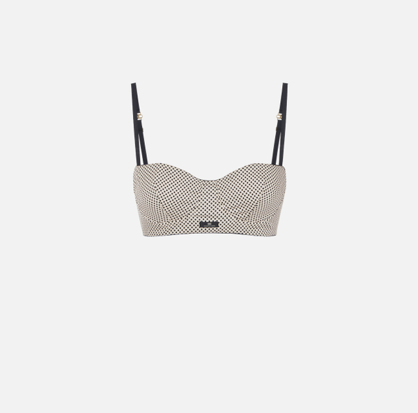elisabetta franchi Soutien-gorge en coton avec imprimé pois