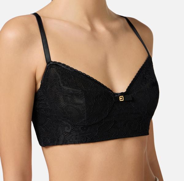 Elisabetta Franchi Soutien-gorge En Dentelle Florale Avec Nœud
