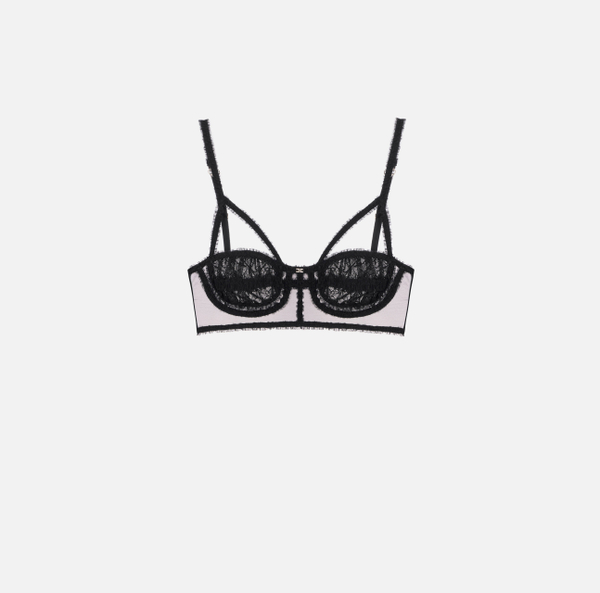 elisabetta franchi Soutien-gorge en tulle et dentelle florale