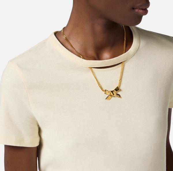 Elisabetta Franchi T-shirt En Jersey Avec Collier En Nœud