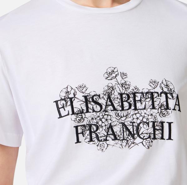 Elisabetta Franchi T-shirt En Jersey Avec Imprimé Et Broderie
