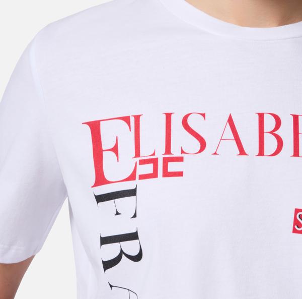 Elisabetta Franchi T-shirt En Jersey Avec Imprimé Lettrage